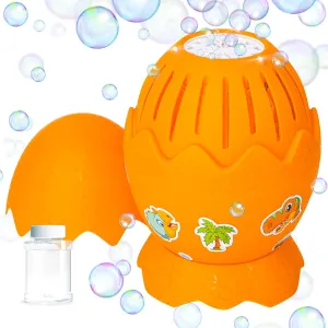 Dinosaur Easter Egg Bubble Machine,Bubble Maker Blower with Solution for Kids Toddlers Outdoor Indoor Play for Birthday, Toy Gift for Little Boys Girls