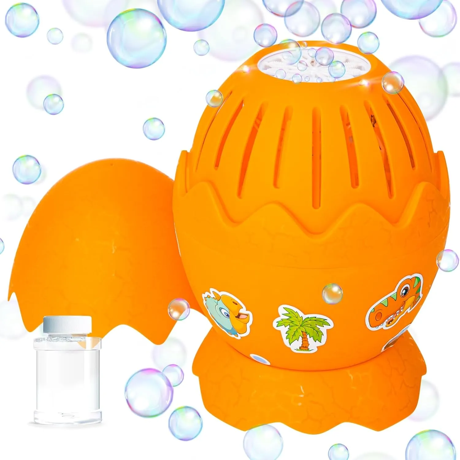 Dinosaur Easter Egg Bubble Machine,Bubble Maker Blower with Solution for Kids Toddlers Outdoor Indoor Play for Birthday, Toy Gift for Little Boys Girls