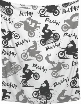 Dirt Bike Blanket Gifts,Ultra Soft Motorbike Throw Blanket| Gifts for Extreme Sports Motorcycle Lover,Motorcycle Blanket Decor for Sofa Bed Couch for All Season,40"x50"-Kids/Throw Size