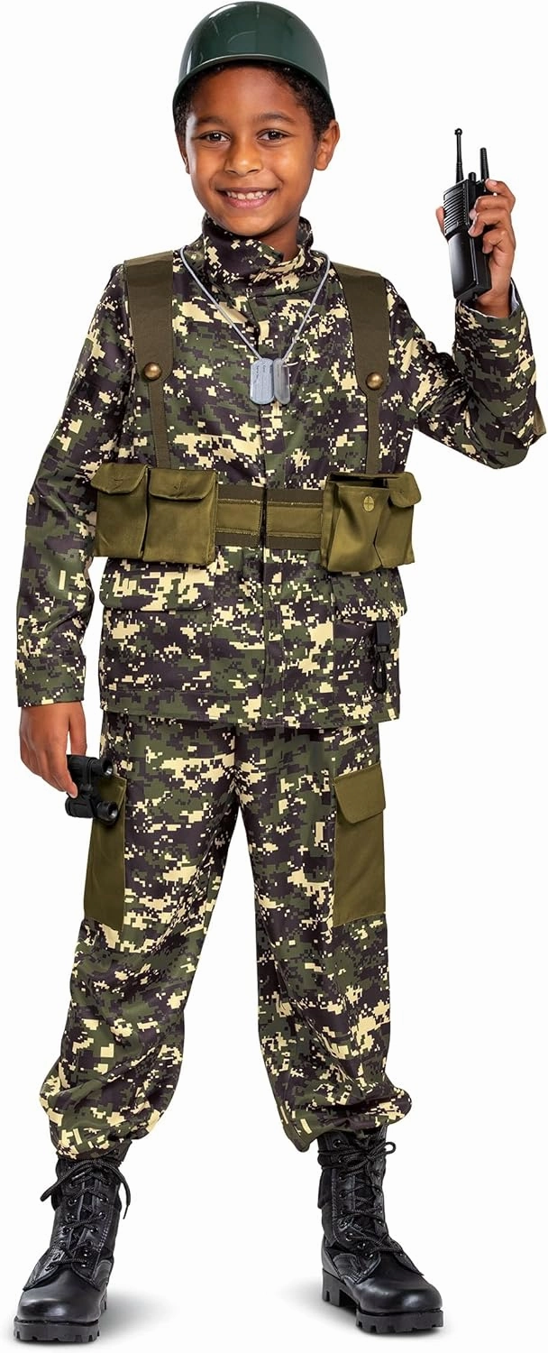 Disguise Boys Soldier Costume for Kids With Helmet and Accessories, Child Size