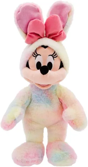 Disney Store Official Easter Plush - Cute Plushies with Pastel Dyes, Floppy Ears, and Cottontail - Soft Kids Toy with Embroidered Features - Plush Toys in Bunny Costume - Minnie Mouse