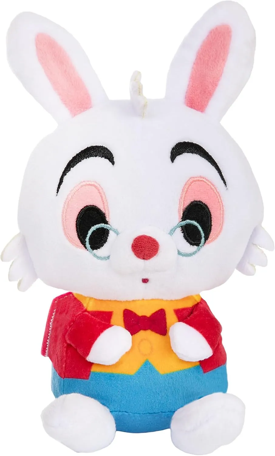 DISNEY STORE Official Mini Mix-Its Plushies – White Rabbit - Cute Stuffed Animals - Mix & Match Detachable Hats - Hook and Loop Strap - Plush Toys for Kids and Collectors, 7 Inch
