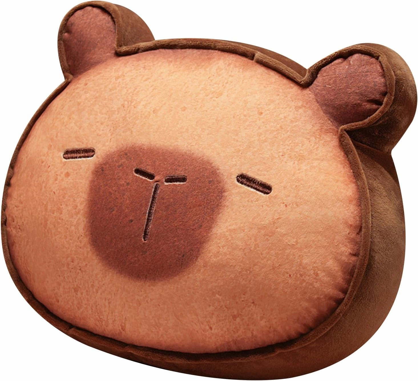Ditucu Capybara Stuffed Animal Cute Capibara Napping Throw Pillows Soft Cushion Plush Decorative Gifts for Kids Brown 15.7 inch Dark Brown