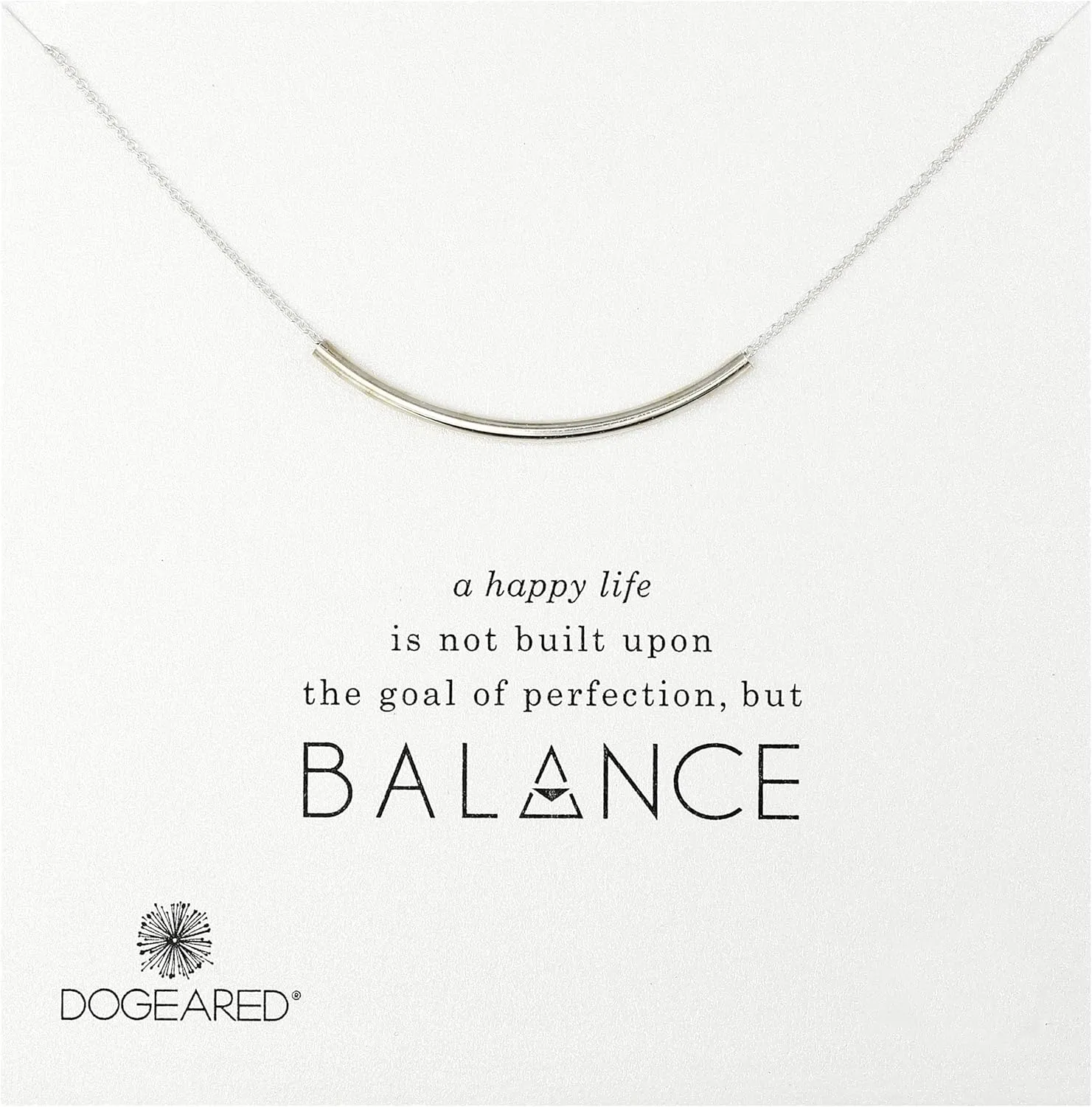 Dogeared Balance Tube Bar Necklace, 16" with 2" extender