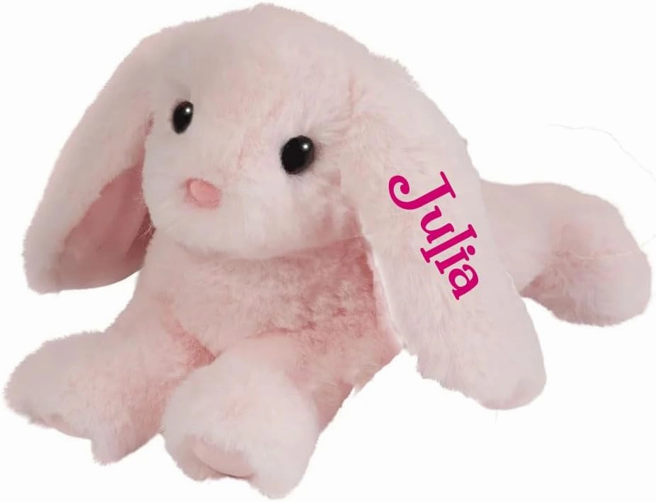 Douglas Pink Easter Bunny Stuffed Animal Easter Basket Stuffers Plush Spring Holiday Decoration Gift 8 Inch Personalized with with Custom Name