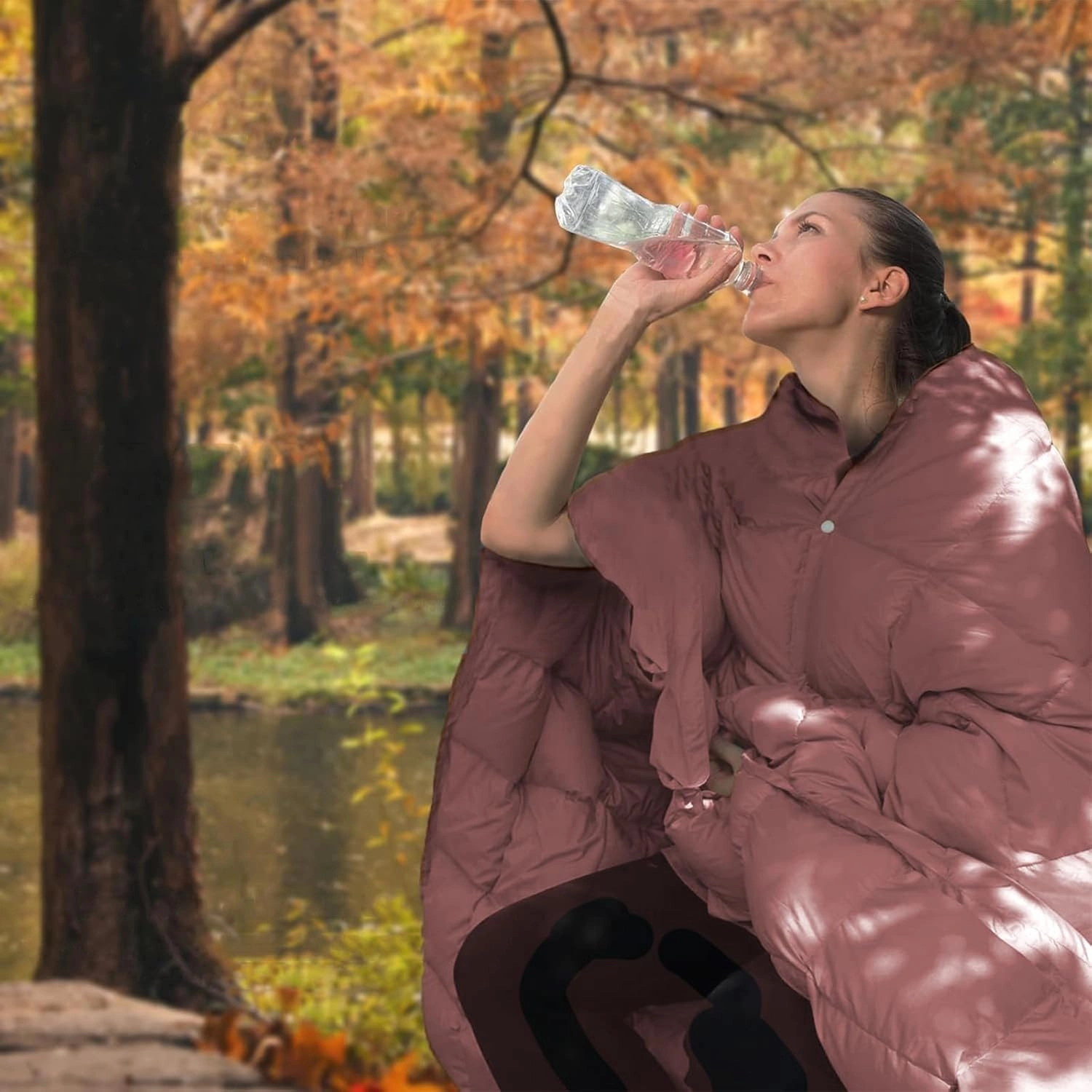 Down Camping Blanket,Puffy Down Blanket Packable Lightweight Down Throw Quilt Water-Resistant Outdoor Travel Blanket for Camping,Hiking,Stadium,Picnic,Car