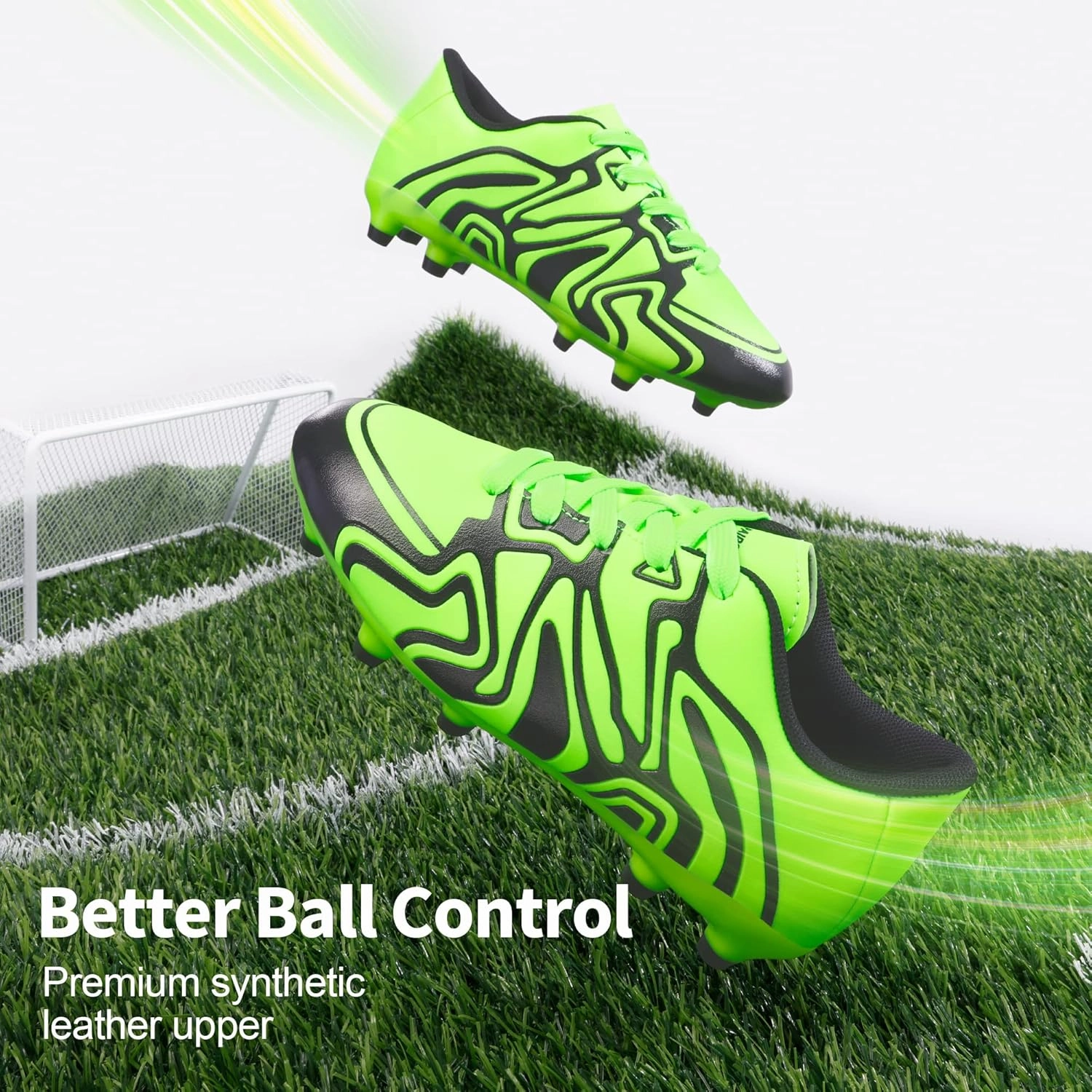 DREAM PAIRS Boys Girls Soccer Cleats Youth Firm Groud Baseball Cleats Sport Athletic Outdoor Trainning Football Shoes for Little/Big Kid
