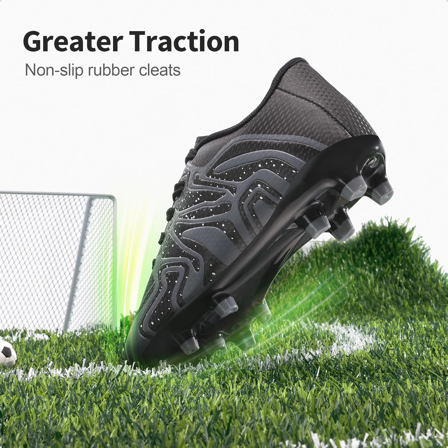 DREAM PAIRS Boys Girls Soccer Cleats Youth Firm Groud Baseball Cleats Sport Athletic Outdoor Trainning Football Shoes for Little/Big Kid