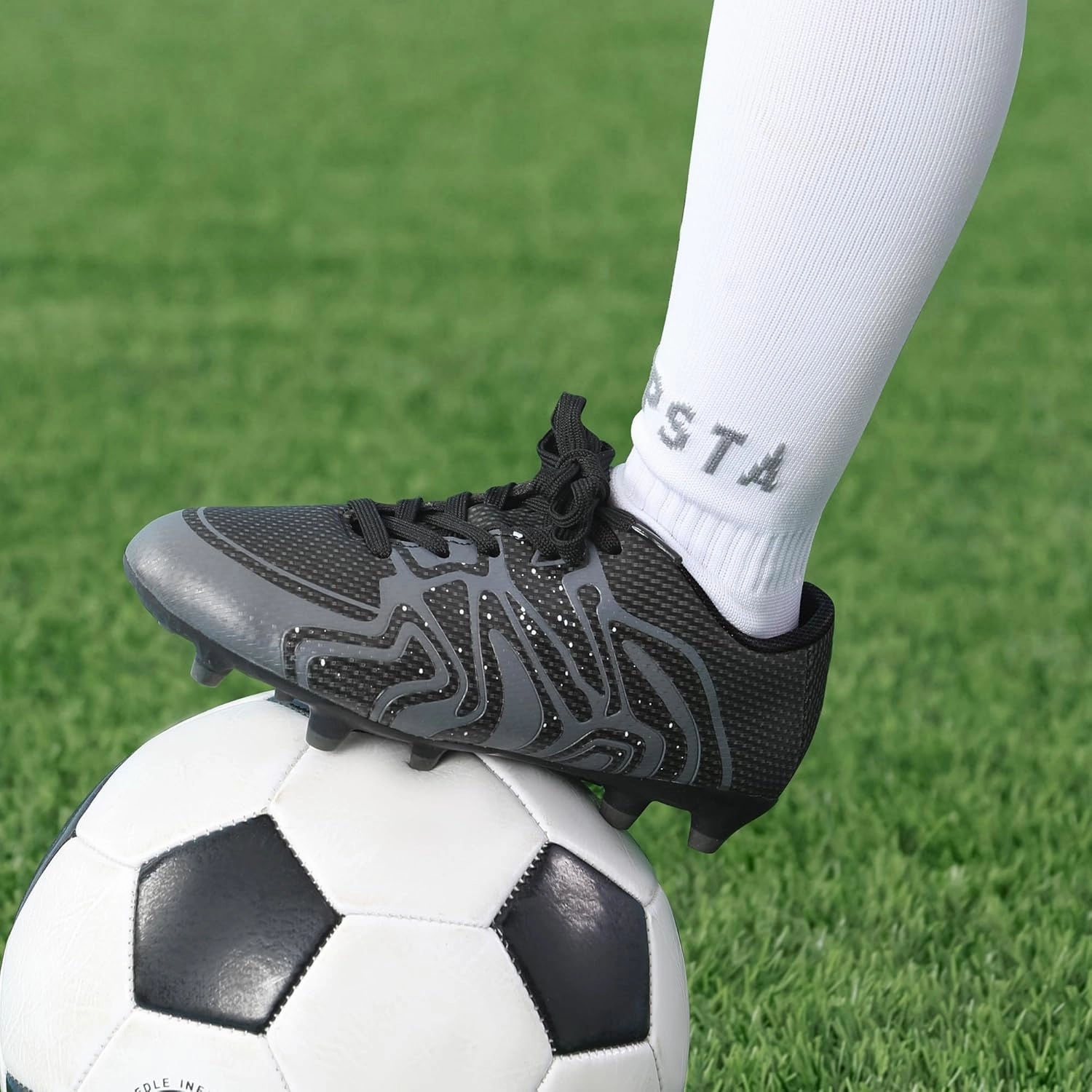 DREAM PAIRS Boys Girls Soccer Cleats Youth Firm Groud Baseball Cleats Sport Athletic Outdoor Trainning Football Shoes for Little/Big Kid
