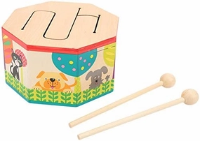 Drum Toy, Wooden Hand Drum Toy Children Musical Instrument Educational Learning Toy Educational Light Weight Hand Held Drum Toys for Kids
