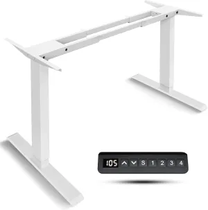Dual Motor Electric Standing Desk Frame- Heavy Duty Height Adjustable Desk Legs, Sit to Stand Up Desk Base, 4 Memory Settings Controller for Adjustable Desktop Sizes, Over 300 lbs Load Capacity