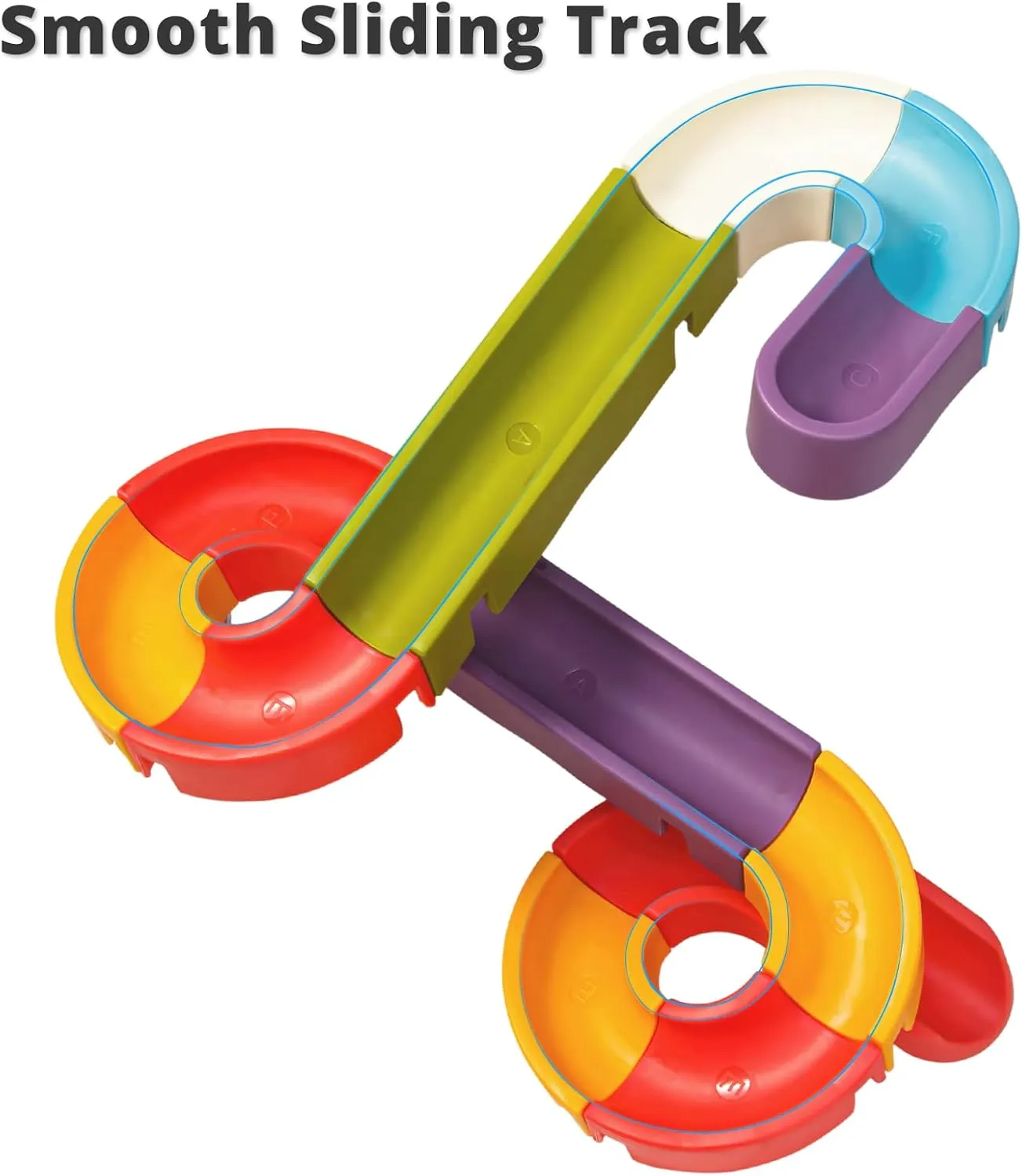 Duck Slide Bath Toys for Kids Ages 4-8, Wall Track Building Set for 5-7 Years Old, Fun DIY Kit Birthday Gift for Toddler Boys & Girls (52 PCS)