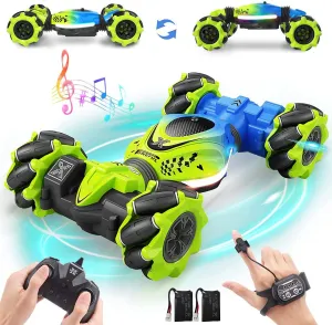 Dysaim Gesture RC Car Hand Controlled Stunt Car for 6-12 yr Boys Girls, 2.4GHz Remote Control Gesture Sensor Toy Drift Twist with Light Music for Kids Birthday Xmas Gift