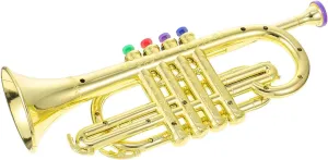Early Learning Trumpet Toy Four-Tone Simulation Trumpet Boys and Girls Musical Plaything Enhance Imagination Plastic
