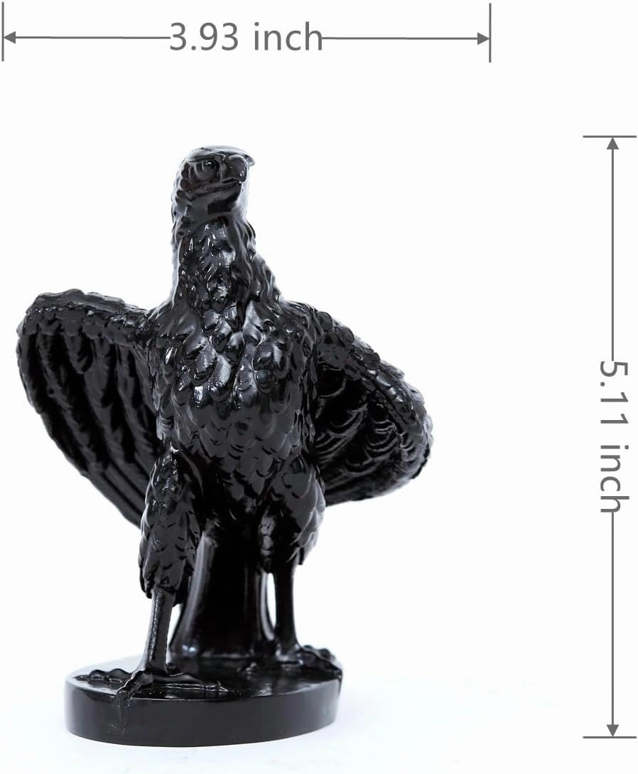 EASCHEER Eagle Statue 5.11" Gothic Black Bird Decor Eagle Figurine Falcon Statue Collectible Figurine…