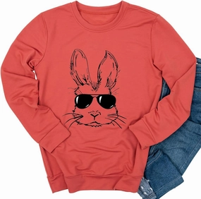 Easter Peeps Sweatshirts Womens Teacher Shirts Cute Bunny Easter Outfit
