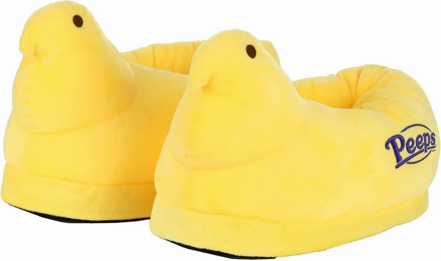 Easter Yellow Peeps Plush Slippers for Adults - Soft Cozy House Shoes with Anti-Slip Soles - Easter Basket Stuffer S/M