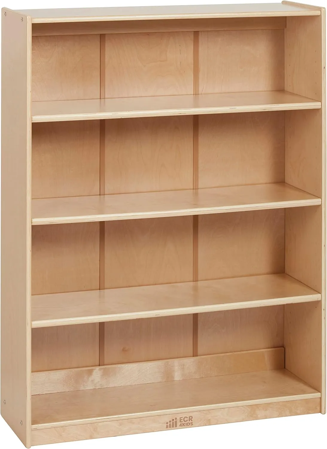 ECR4Kids Classic Bookcase, 48in, Adjustable Shelves, Natural