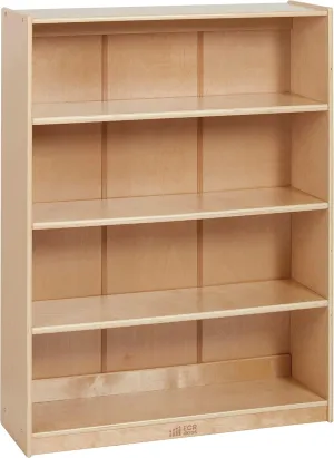 ECR4Kids Classic Bookcase, 48in, Adjustable Shelves, Natural