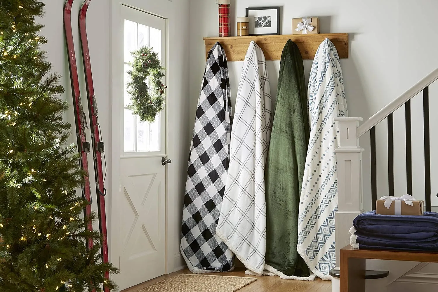 Eddie Bauer- Twin Blanket, Ultra Soft & Cozy Plush Home Décor, All Season Bedding (Vail Plaid Grey, Twin)