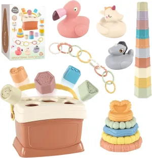 Educational Baby Toys Set Montessori Toys for Babies 6-12 Months Sensory Blocks Stacking Cups Learning Toys for Baby Gifts 1 2 3 Years Old