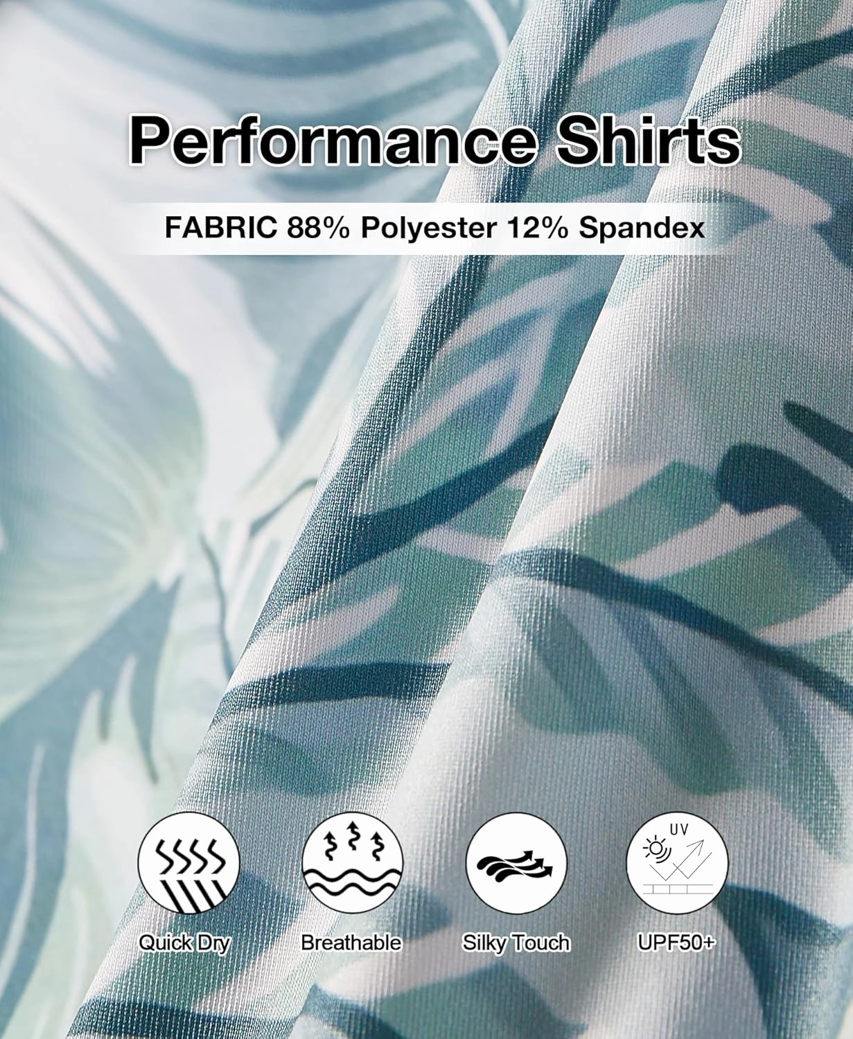 ELETOP Men's Golf Polo Shirts Short Sleeve Moisture Wicking Hawaiian Tropical Polos Performance Golf Shirts for Men Dry Fit