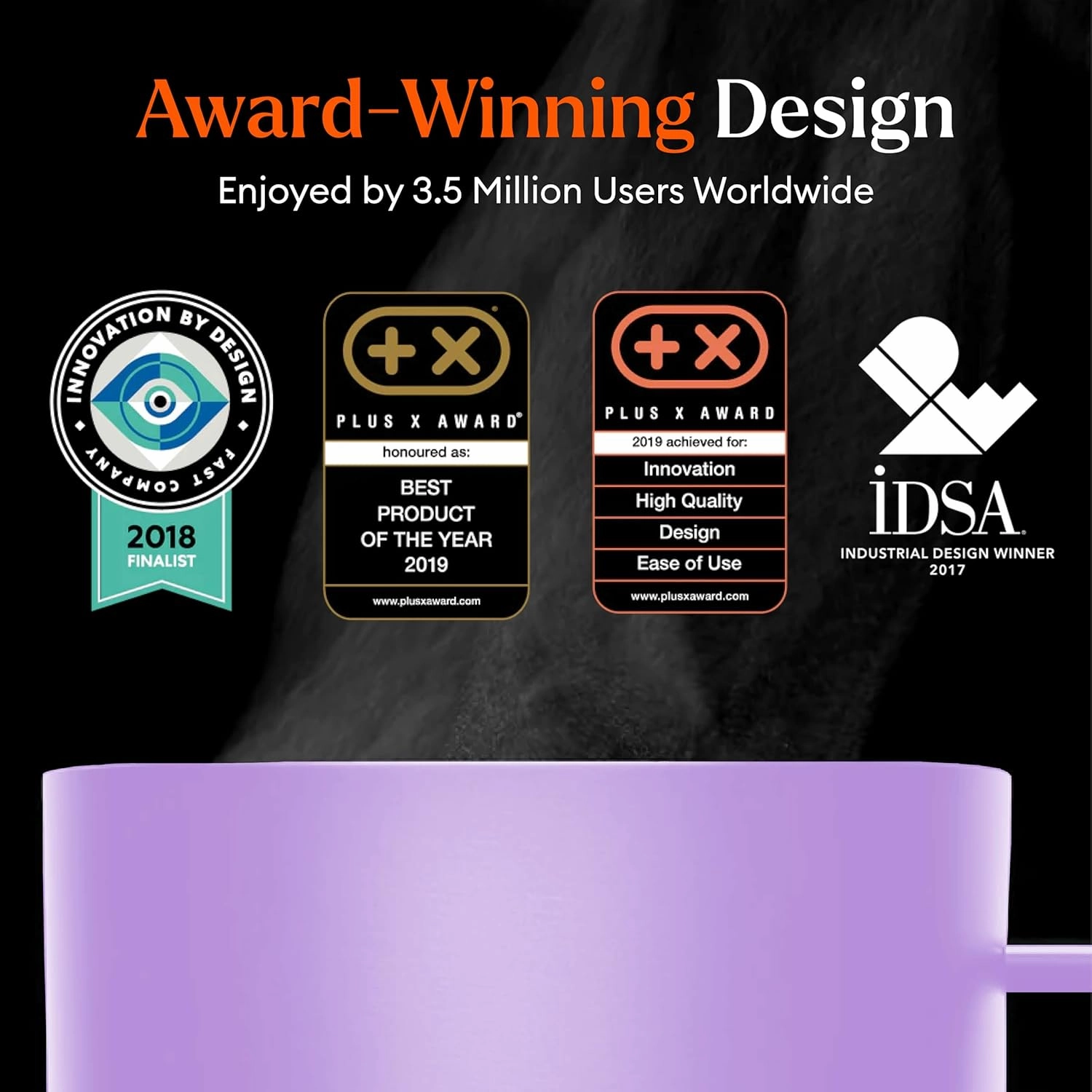Ember Temperature Control 14oz Smart Mug 2, App-Controlled and Rechargeable Heated Coffee Cup Warmer with Intelligent LED Display, Lavender.