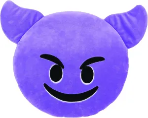 Emoji Smiling Face with Horns Plush, Large