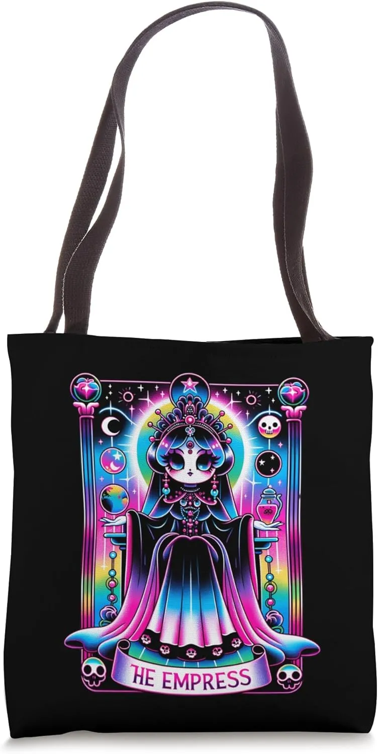 Empress Tarot Card Kawaii Cute Pastel Goth Graphic Tote Bag