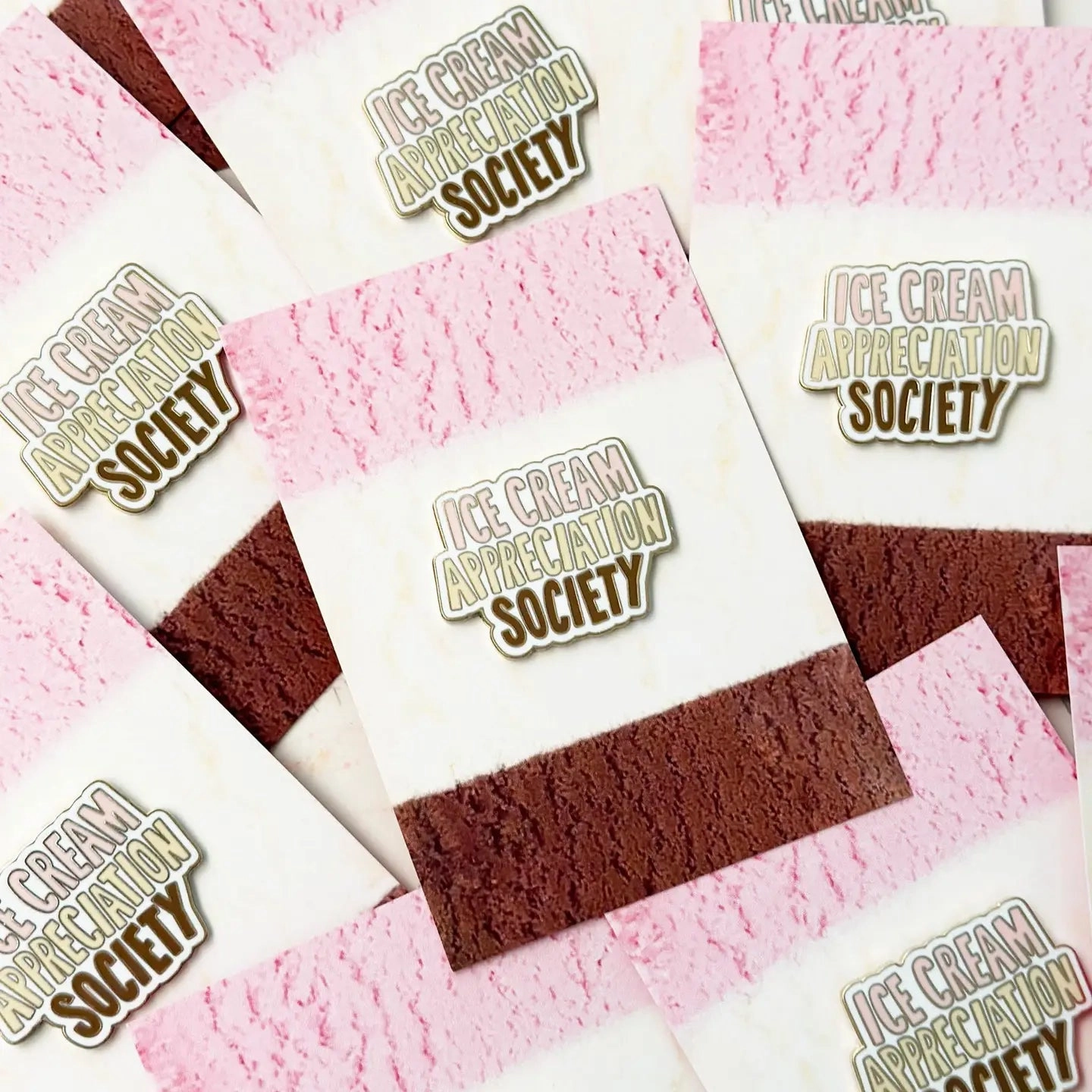 Enamel Pin - Ice Cream Appreciation Society Napolitan