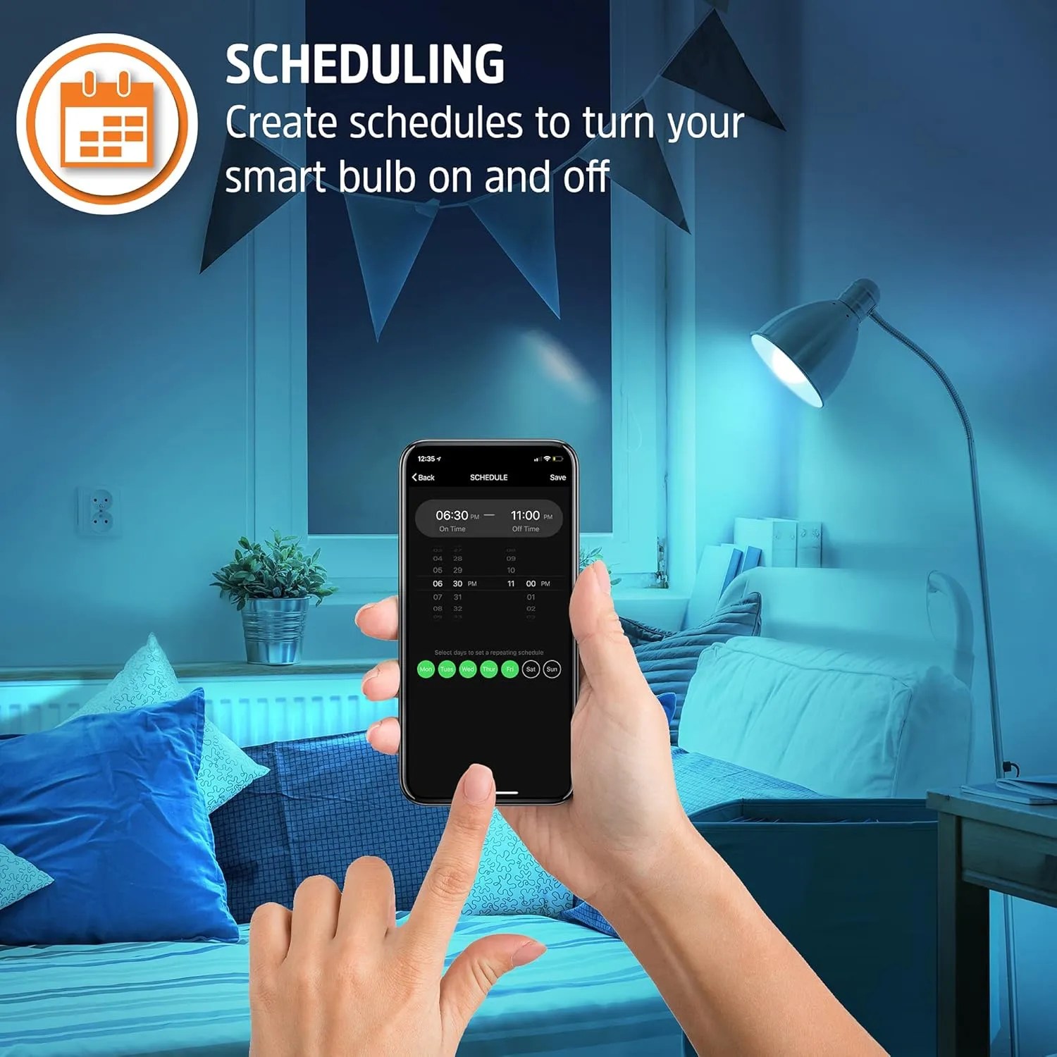Energizer Connect Smart A19 LED White & Multi-Color RGB Light Bulb with Voice Control and Remote Access Through Your Smartphone | Compatible with Alexa and Google Assistant, 2 Pack