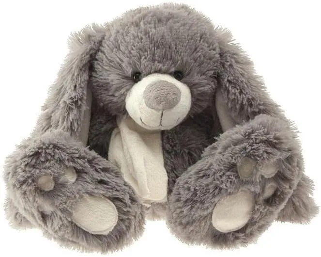 Enesco Kalidou Bunny Rabbit with Scarf Plush Stuffed Animal, 10 Inch, Grey