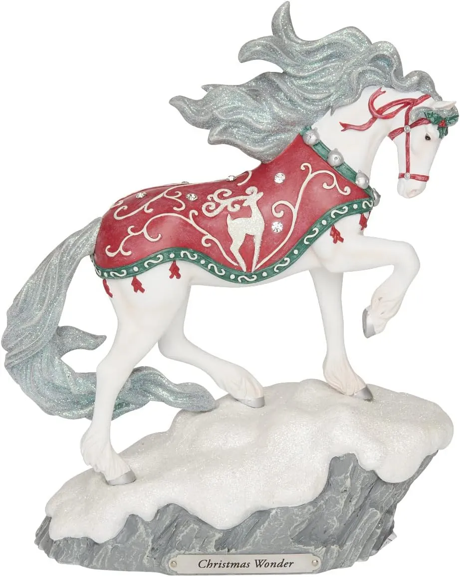 Enesco The Trail of Painted Ponies Christmas Wonder Figurine, 9.1 Inch, Multicolor