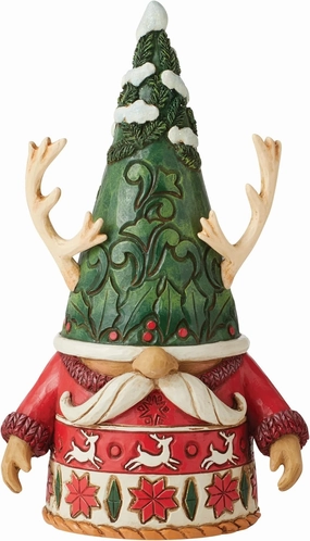 Enesco Jim Shore Heartwood Creek Reindeer Gnome Figurine, 6.5 Inch, Multicolor