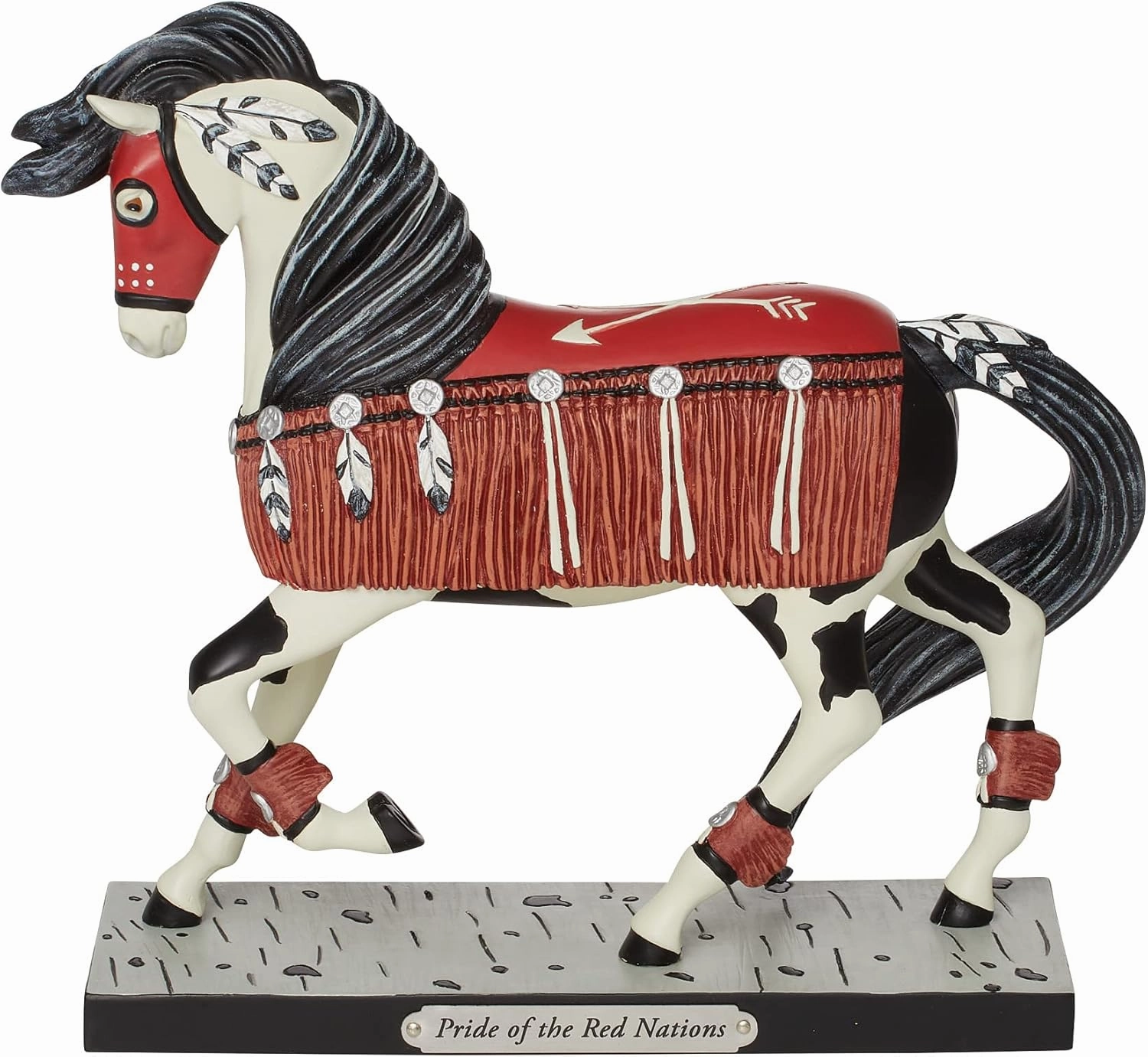 Enesco The Trail of Painted Ponies Pride of The Red Nations Figurine, 7.4 Inch, Multicolor