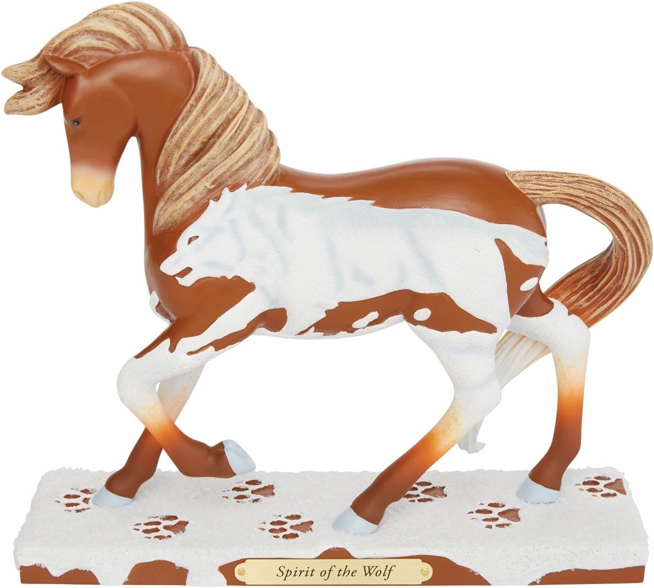 Enesco The Trail of Painted Ponies Spirit of The Wolf Figurine, 7.1 Inch, Multicolor