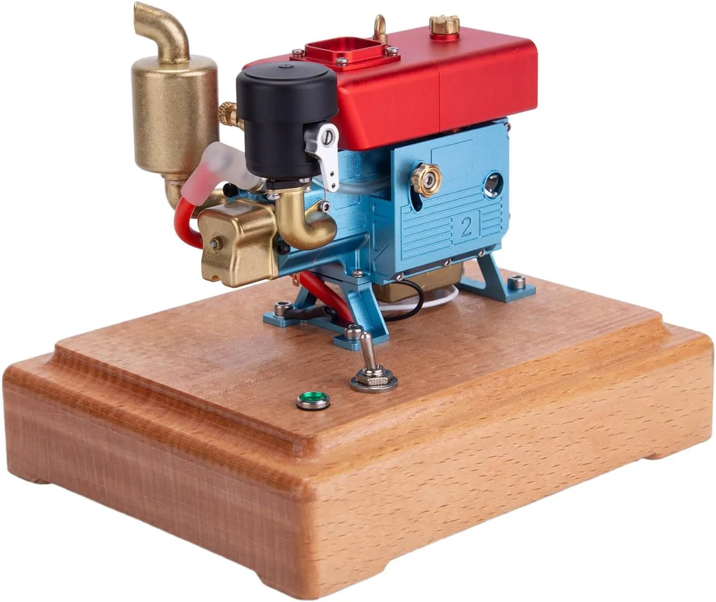 Engine Kit for Adults, 1/8 Mini Engine Model Kit That Runs, Engine Motor Model Educational Physics Experiment STEM Model - RTR