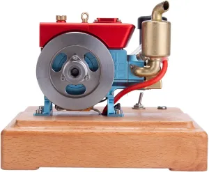 Engine Kit for Adults, 1/8 Mini Engine Model Kit That Runs, Engine Motor Model Educational Physics Experiment STEM Model - RTR