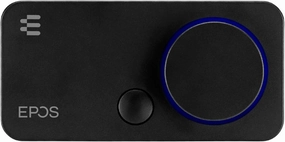 EPOS GSX 300 - External Computer Sound Card - High-Resolution Stereo & 7.1 Surround Sound - LED Volume Dial; Customizable Smart Button - Windows 10 Synchronized