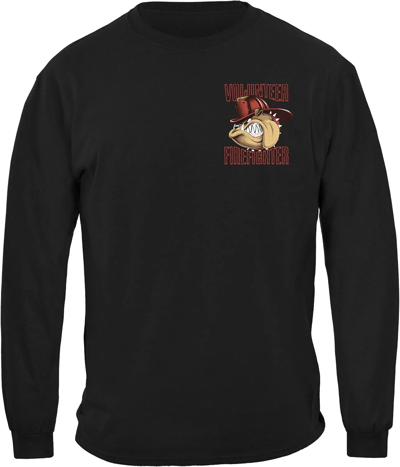 Erazor Bits Firefighter Fire Dog Shirt - Volunteer Bulldog Fireman Tshirt Gift for Men