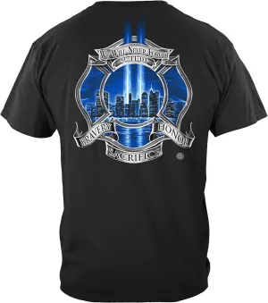 Erazor Bits Firefighter T Shirt Tribute 911 - bravery sacrifice honor fire fighter T Shirt