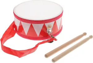 ERINGOGO 1 Set Percussion Hand Drum Musical Instrument with Drumsticks Hand Rattle Drum Musical Drum Toys Music Sensory Toy Handheld Tambourine for Kids Child