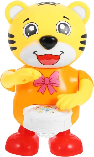 ERINGOGO Interactive Musical Tiger Toy for Boy Girl Dancing Drumming Action Engaging Crawling Toy for Months Fun Learning Playtime for Boy Girl