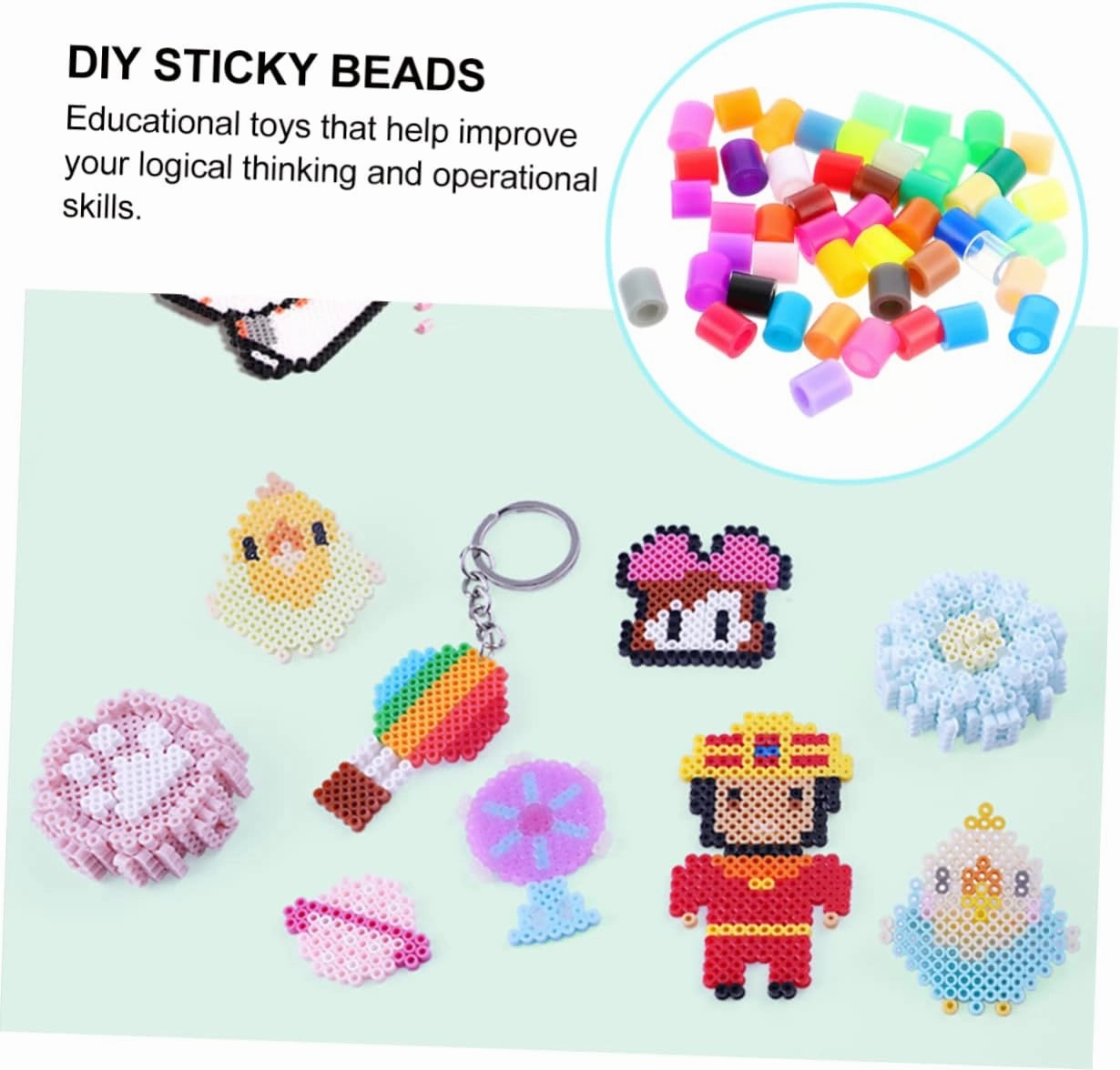 ERINGOGO Jigsaw Puzzle Toys for Boys and Girls Christmas Toys Educational Puzzle Game Safe Material Handmade Beads Kit