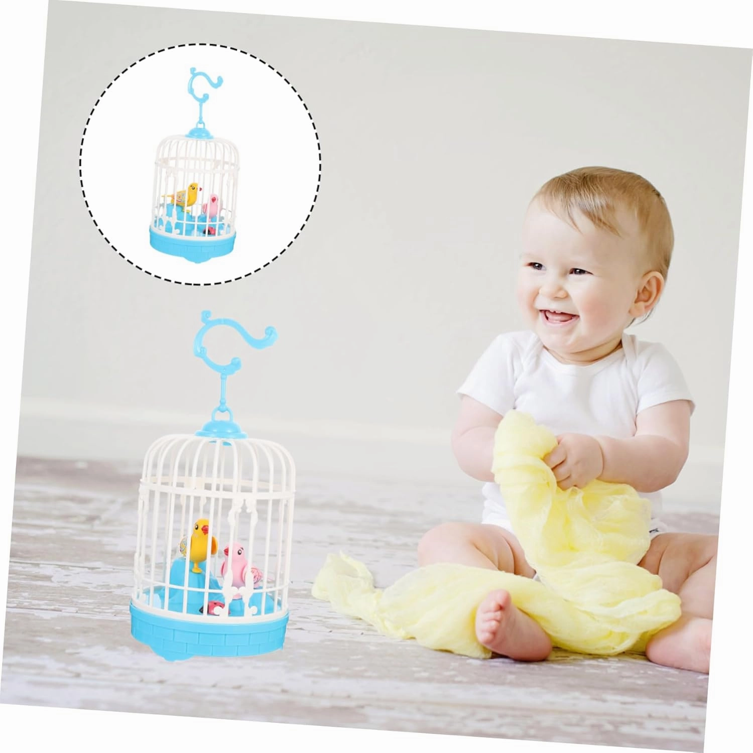 ERINGOGO Voice-Activated Induction Bird Baby Swings Led Animal Toys Musical Baby Toys Speaking Birds Pet Led Bird Toys Talking Birds Toys Kids Birds Toy Toddler Abs Cage Electronic