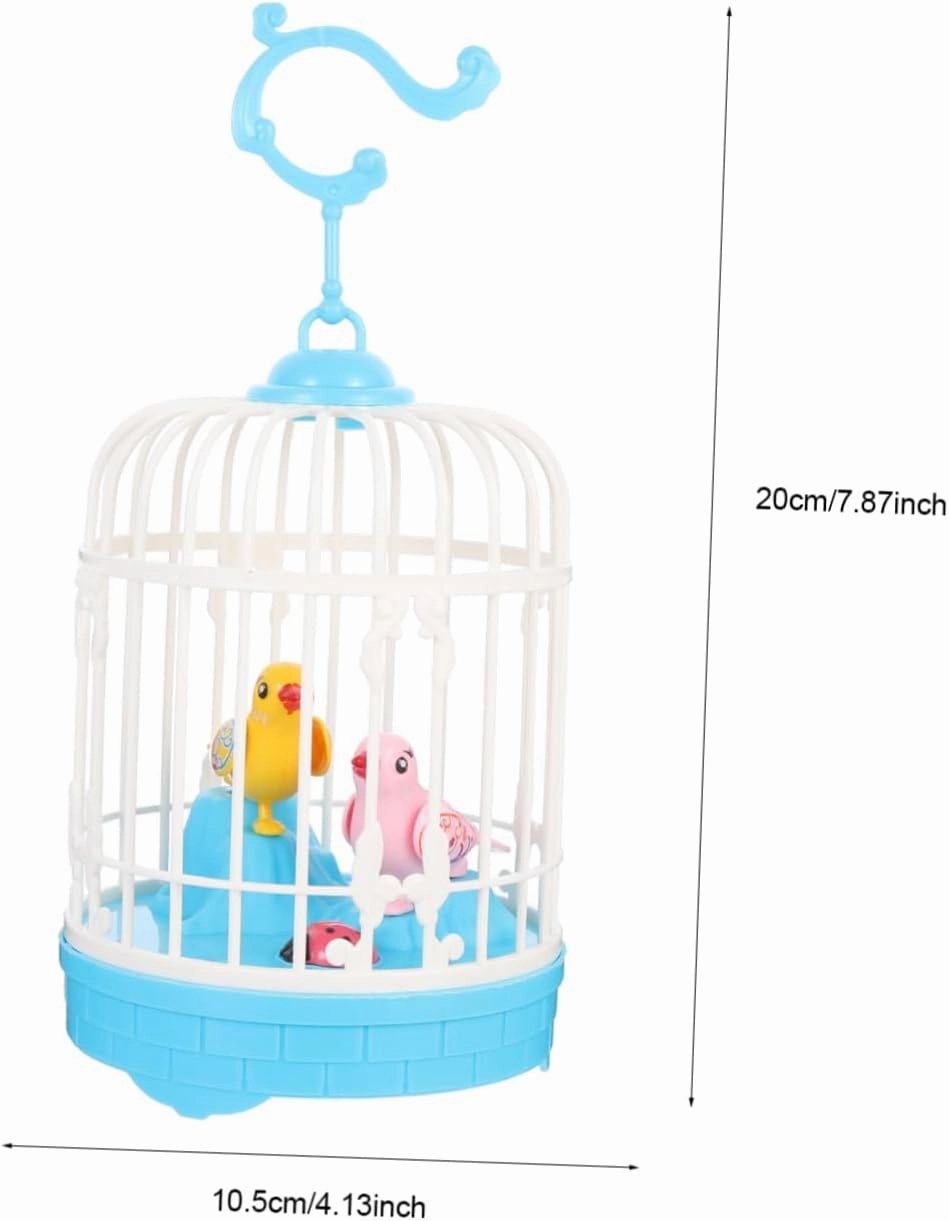 ERINGOGO Voice-Activated Induction Bird Baby Swings Led Animal Toys Musical Baby Toys Speaking Birds Pet Led Bird Toys Talking Birds Toys Kids Birds Toy Toddler Abs Cage Electronic