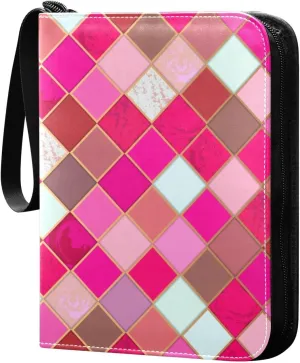 Ethnic-colorful-pattern Trading Card Protectors Holder Collectible Album for Sports Card Collection Storage 400 pockets Game Card Binder