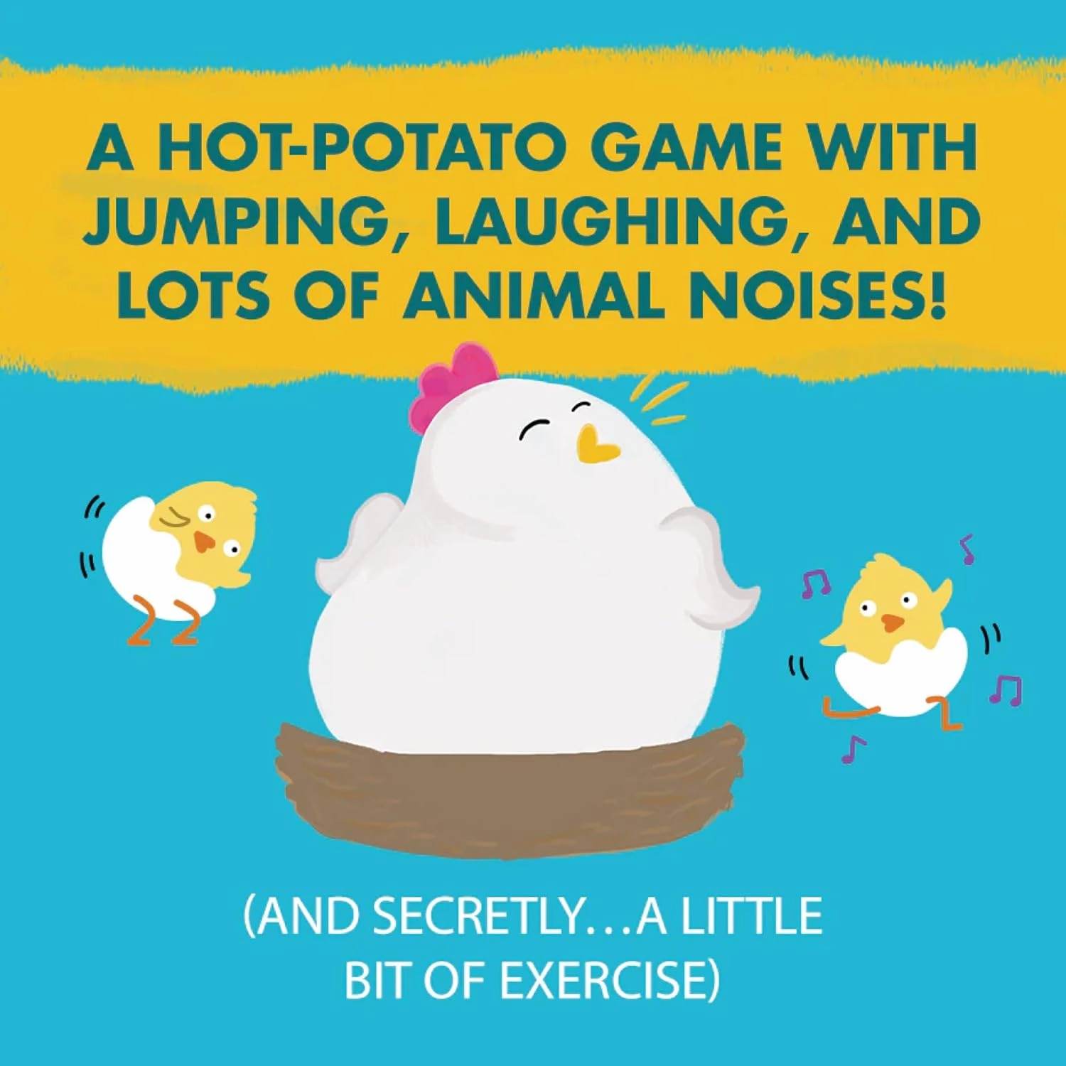 Exploding Kittens Hurry Up Chicken Butt 2-6 Players - Ages 4  - 2 Minutes to Play - Hot Potato Style Card Game - Basket Stuffer - Creative Kids Game, Perfect for Family Night Fun