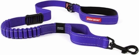 EzyDog Zero Shock Dog Leash - Shock Absorbing Bungee Leash for Dogs That Pull or Excite - Dual Handle and Reflective for Large, Medium, or Small Dogs (48-Inch, Purple)