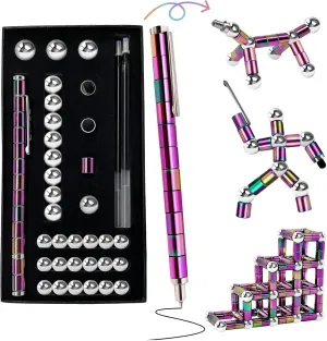 Fidget Pen Toys For Ages 8-13 - Magnetic Pen Magnets For Kids - Teen Girl Boy Gift Trendy Stuff - Gift For Teenage Boys Girls - Cool Things Toy For Boy Age 8-12 - Gift For 10 11 12 13 14 Year Old Girl